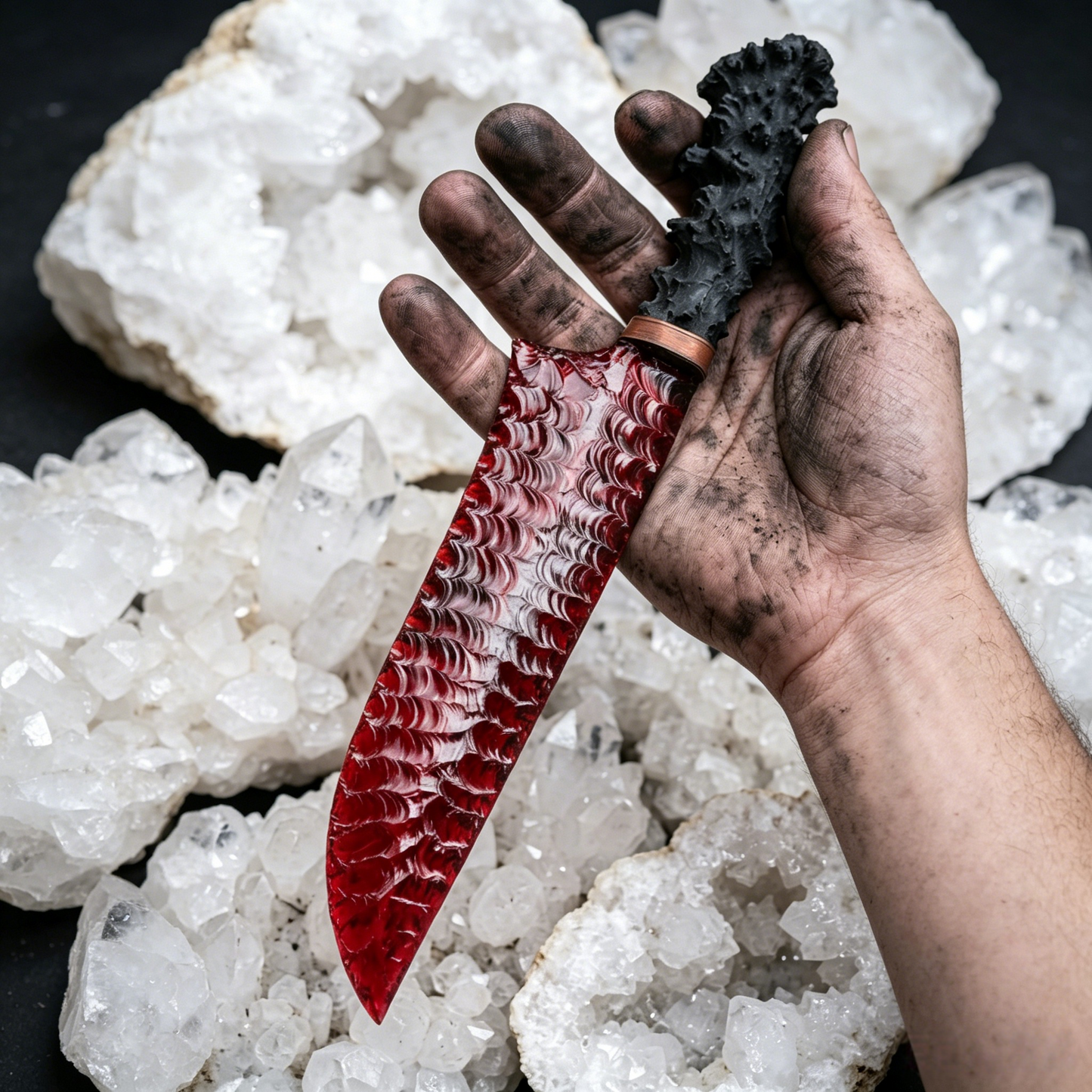 The Blood-Oath Relic | Hand-Knapped Banded Crimson Artifact