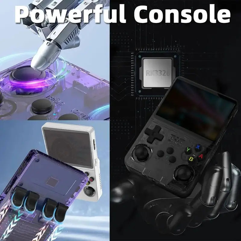 R36S Retro Handheld Game Console – 3.5" IPS Screen, Dual Joysticks, Linux System, 64GB/128GB