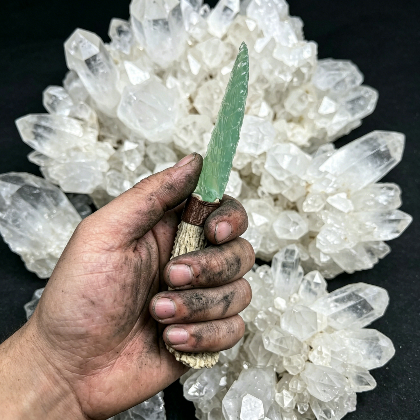 Elven Ranger Concept Prop | Artisan Hand-Knapped Crystal Sculpture