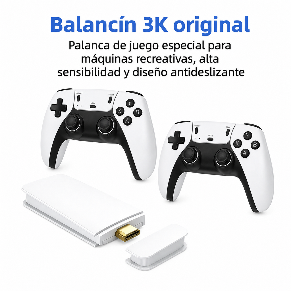 Consola Retro M15 de 128 GB con Más de 40.000 Juegos y 2 Mandos Inalámbricos
