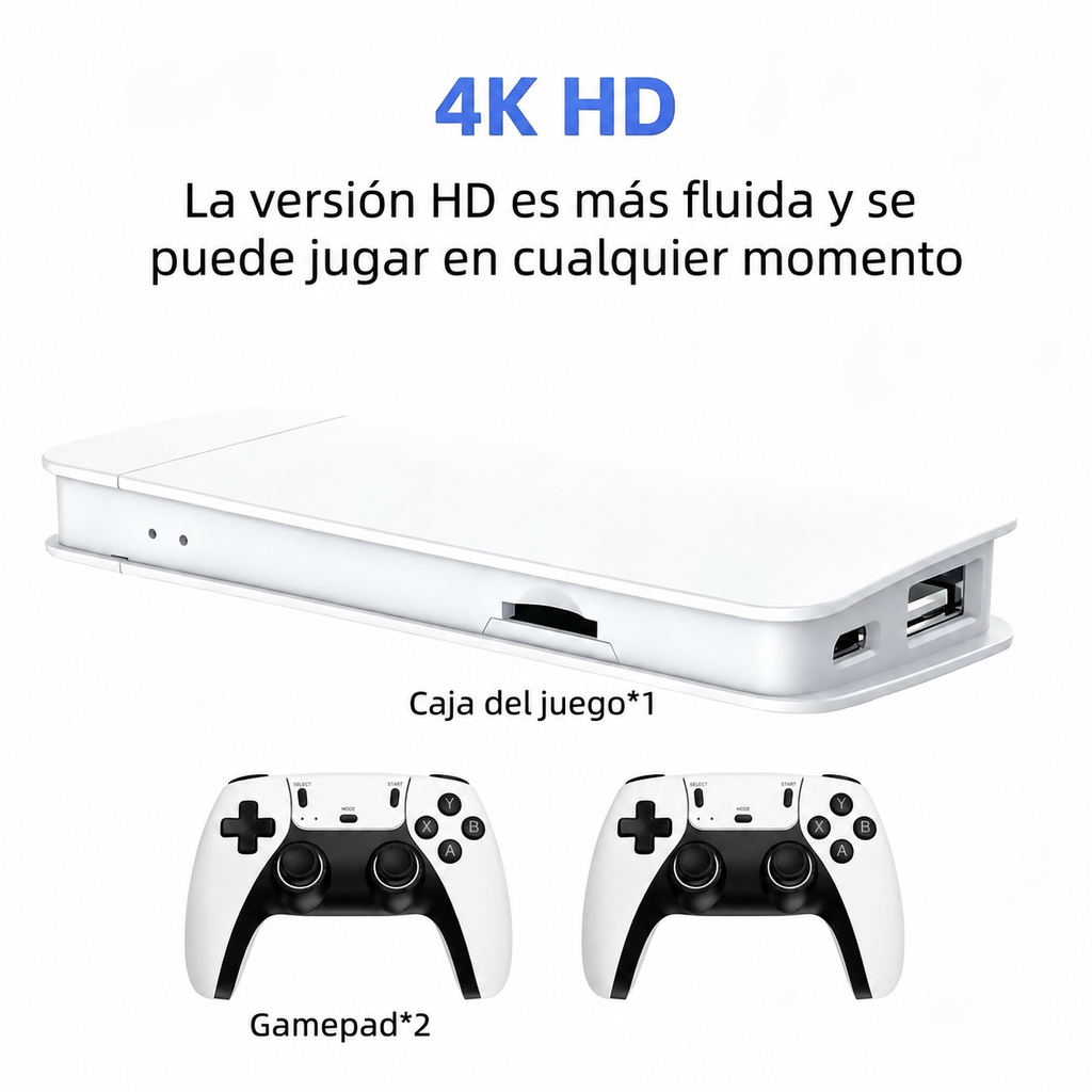 Consola Retro M15 de 128 GB con Más de 40.000 Juegos y 2 Mandos Inalámbricos