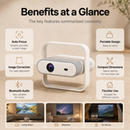 NSL03 Smart Portable Projector with Android System, Auto Focus & Auto Keystone