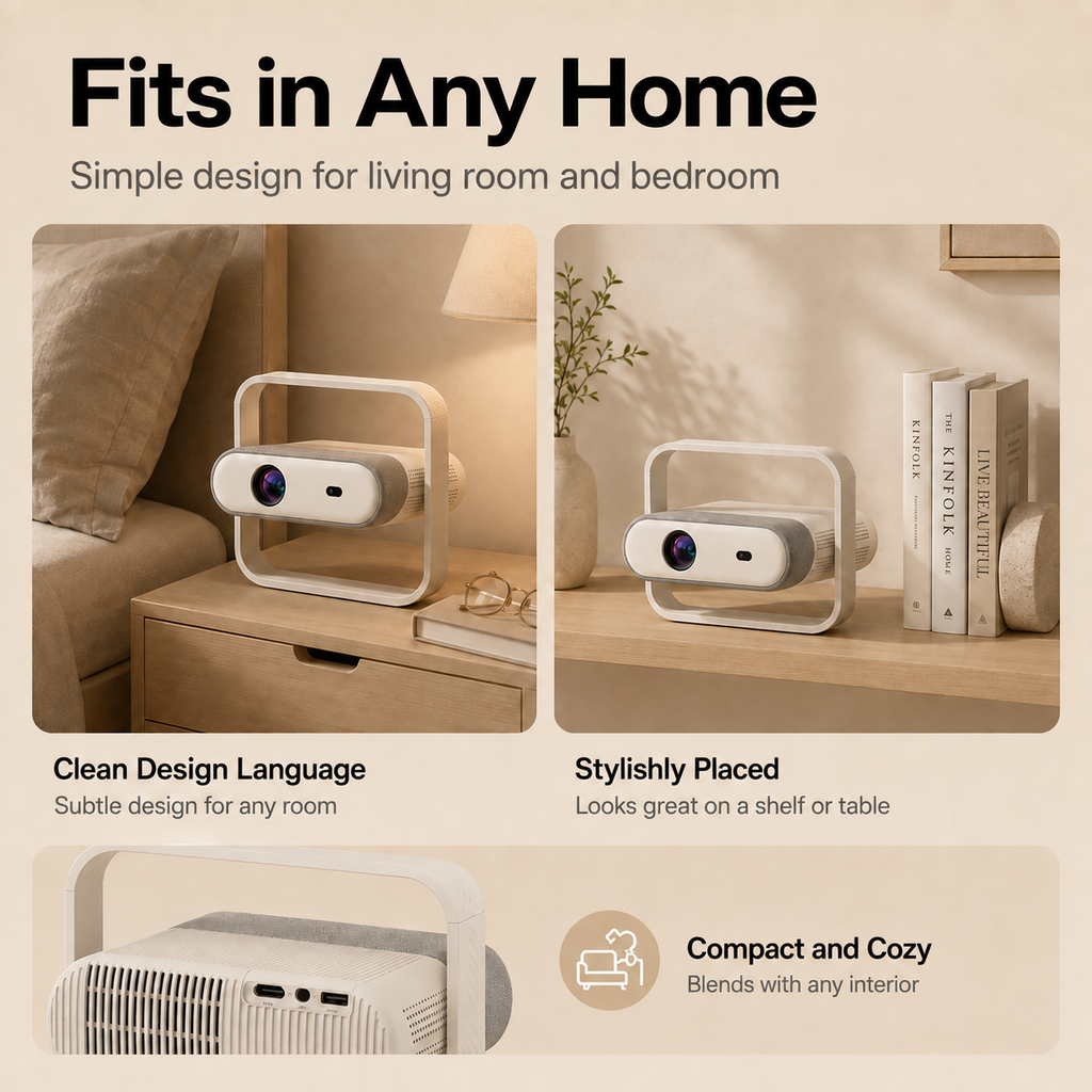 NSL03 Smart Portable Projector with Android System, Auto Focus & Auto Keystone