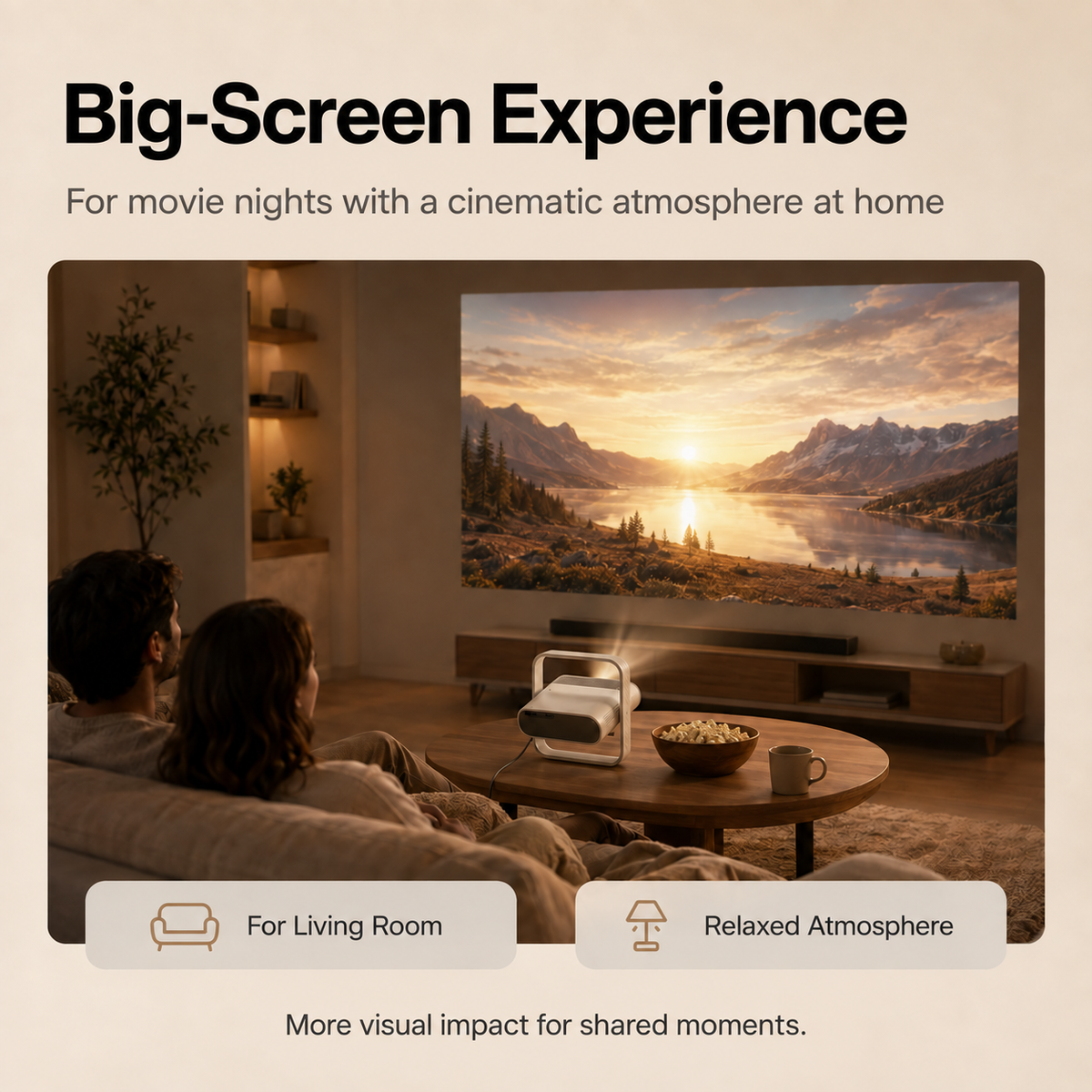 NSL03 Smart Portable Projector with Android System, Auto Focus & Auto Keystone