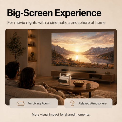 NSL03 Smart Portable Projector with Android System, Auto Focus & Auto Keystone