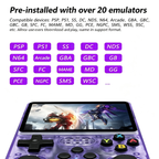 R36S Retro Handheld Game Console – Dual Joysticks, Transparent Shell & Classic Vertical Design