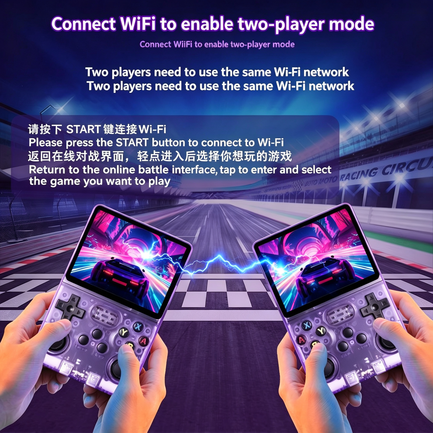 R36S Retro Open-Source Handheld Console - Classic Vertical Design / Dual Joysticks / Transparent Shell